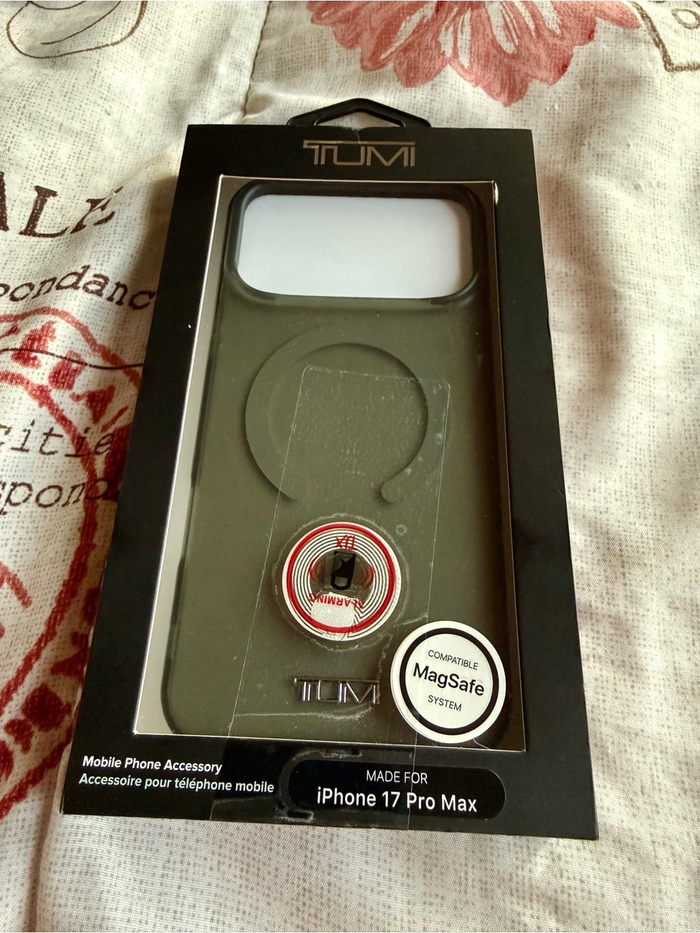 New TUMI Apple iPhone 17 Pro Max Magsafe Phone Grey/Gray/Green Case